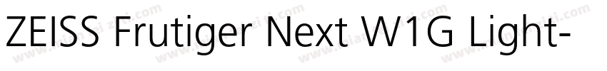 ZEISS Frutiger Next W1G Light字体转换